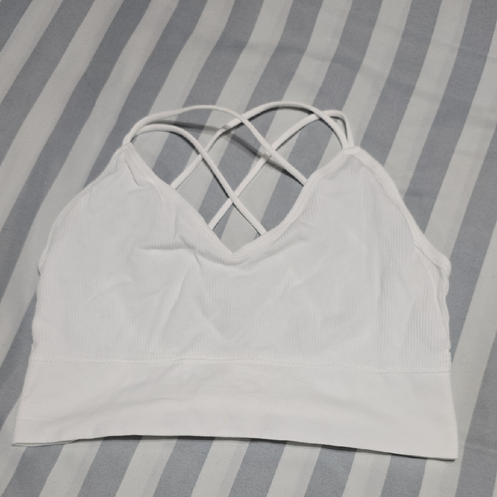 Elegant White Strappy Bandeau